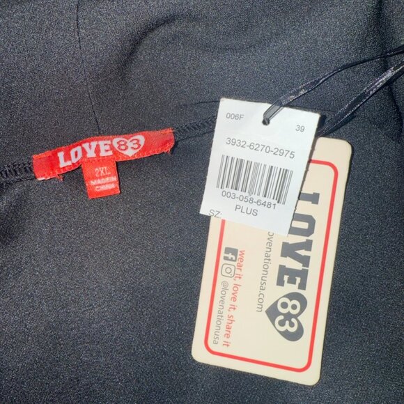 Love 83 Love Yourself Black Steampunk Style Blazer Gold Button Detail Sz 2XL NWT - Picture 12 of 14